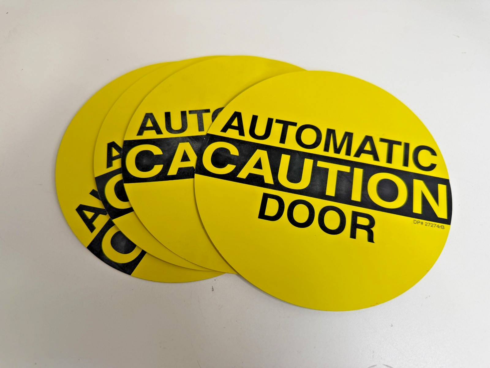 4x Caution AUTOMATIC DOOR Vinyl Glass Door Decals Stickers Labels Entry Safety