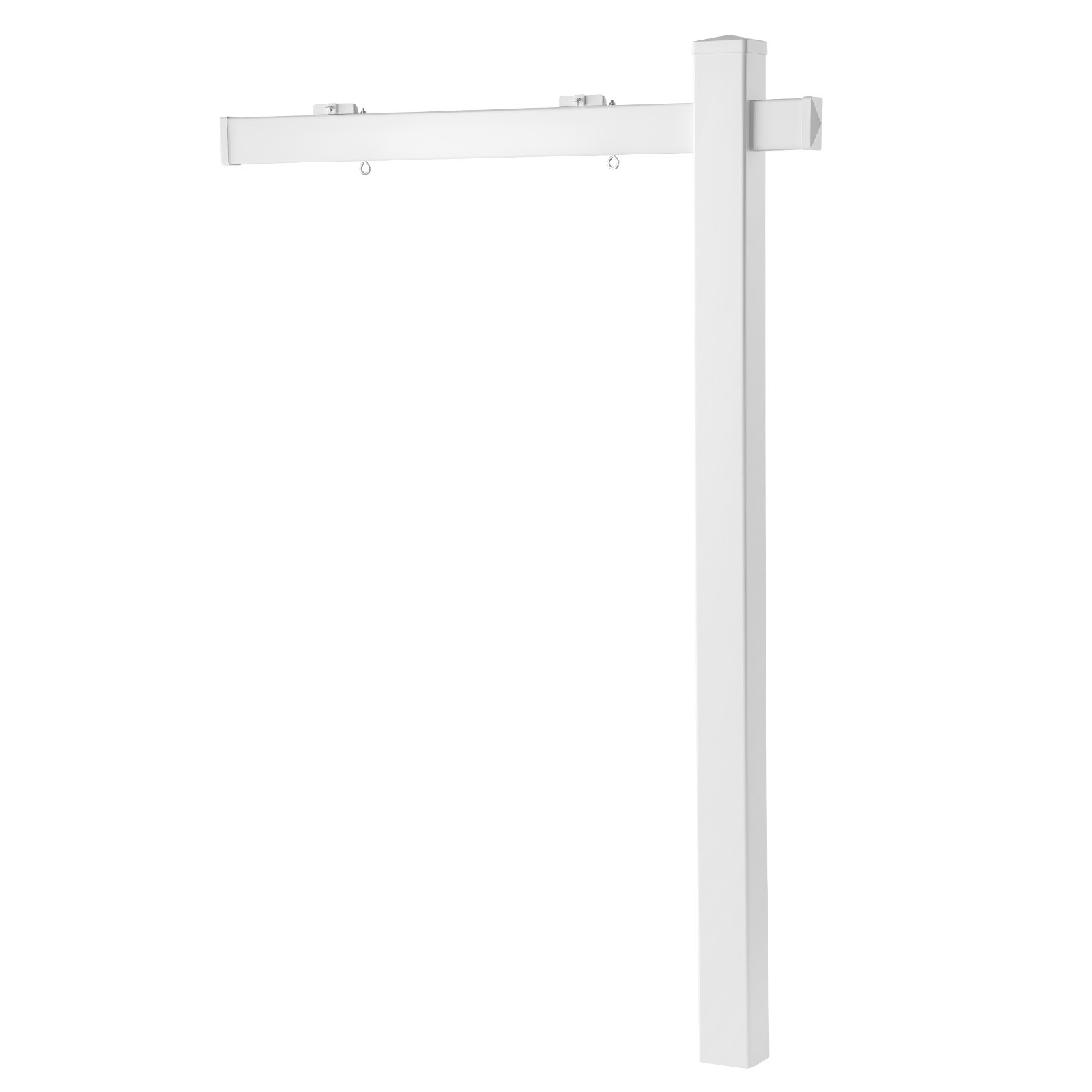 Uimoso Real Estate Sign Post PVC Realtor Yard Sign Holder 6 ft White for Outdoor
