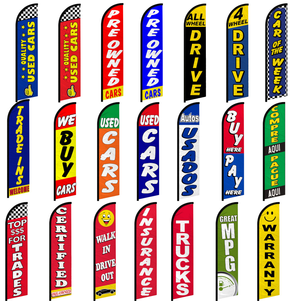 Car Dealership Swooper Full Curve Windless Swooper Flag Auto Dealership