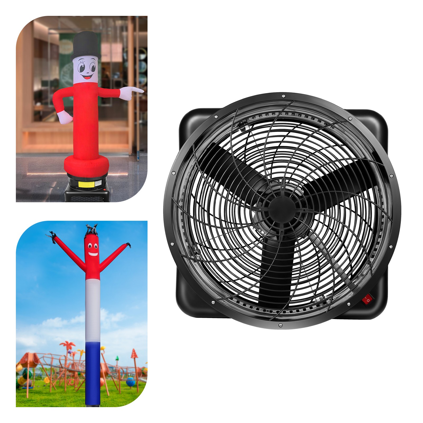 750W 18inch Air Blower Fan For Inflatable Sky Puppet Wavy Tube Man Dancing Doll