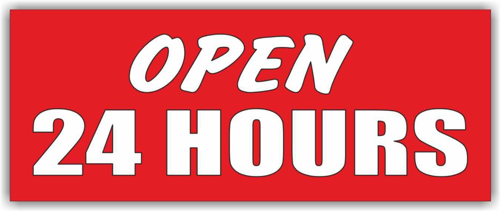 OPEN 24 HOURS Advertising Banner Vinyl Mesh Sign welcome now open grand opening