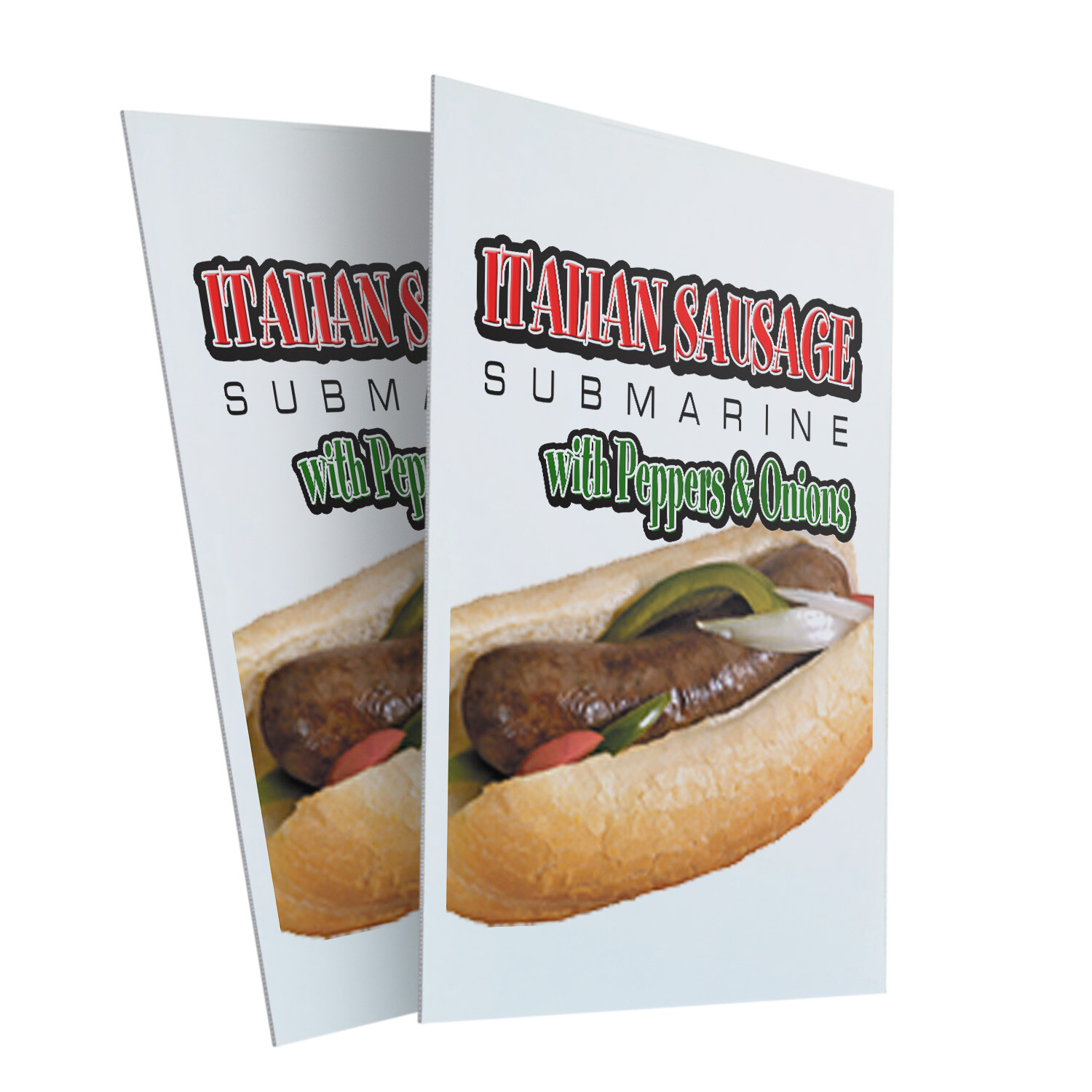 A-frame Sidewalk Italian Sausage Sub 24″ x 36″ Double Sided A-Frame Sidewalk Sig