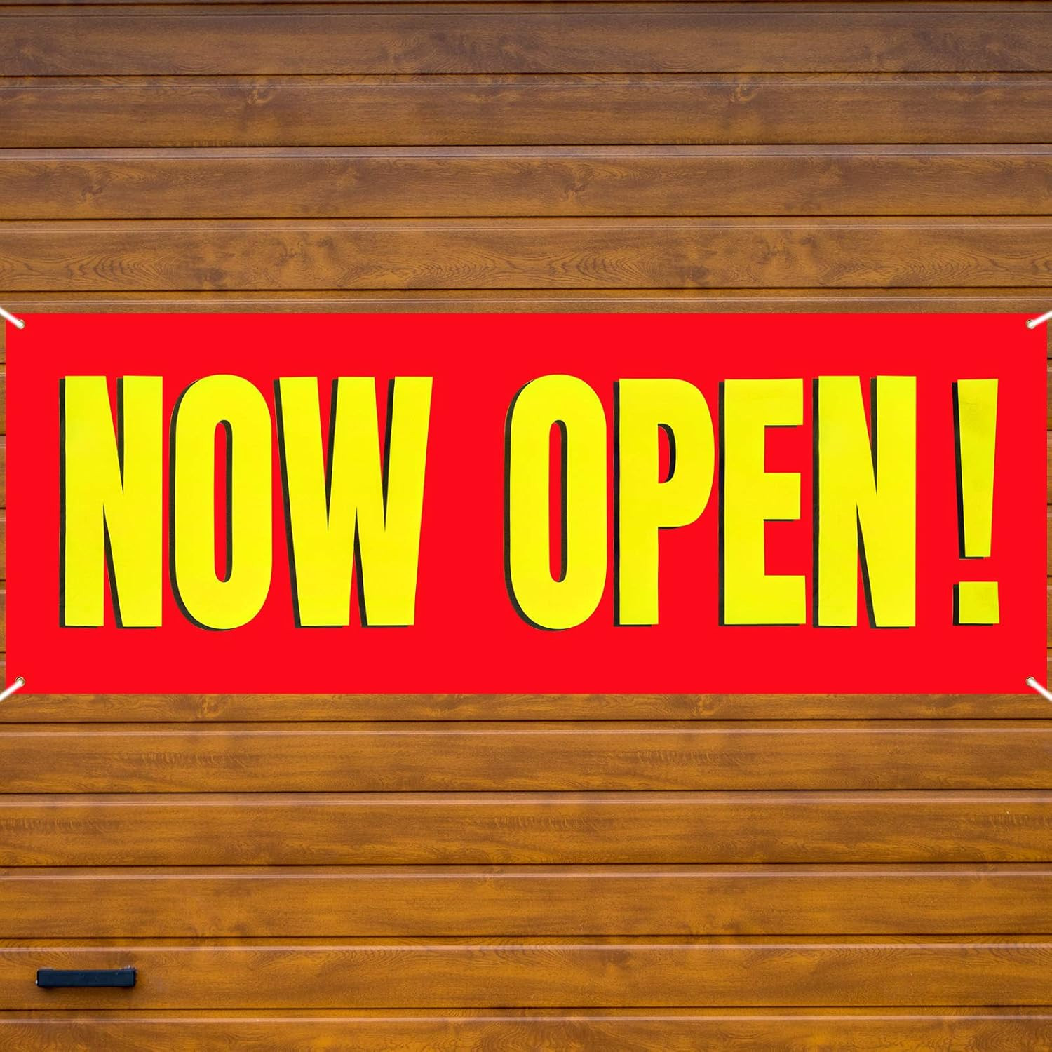 3 x 8 Feet Banner Outdoor, Indoor Sign Polyester Cloth Now Open Sign!