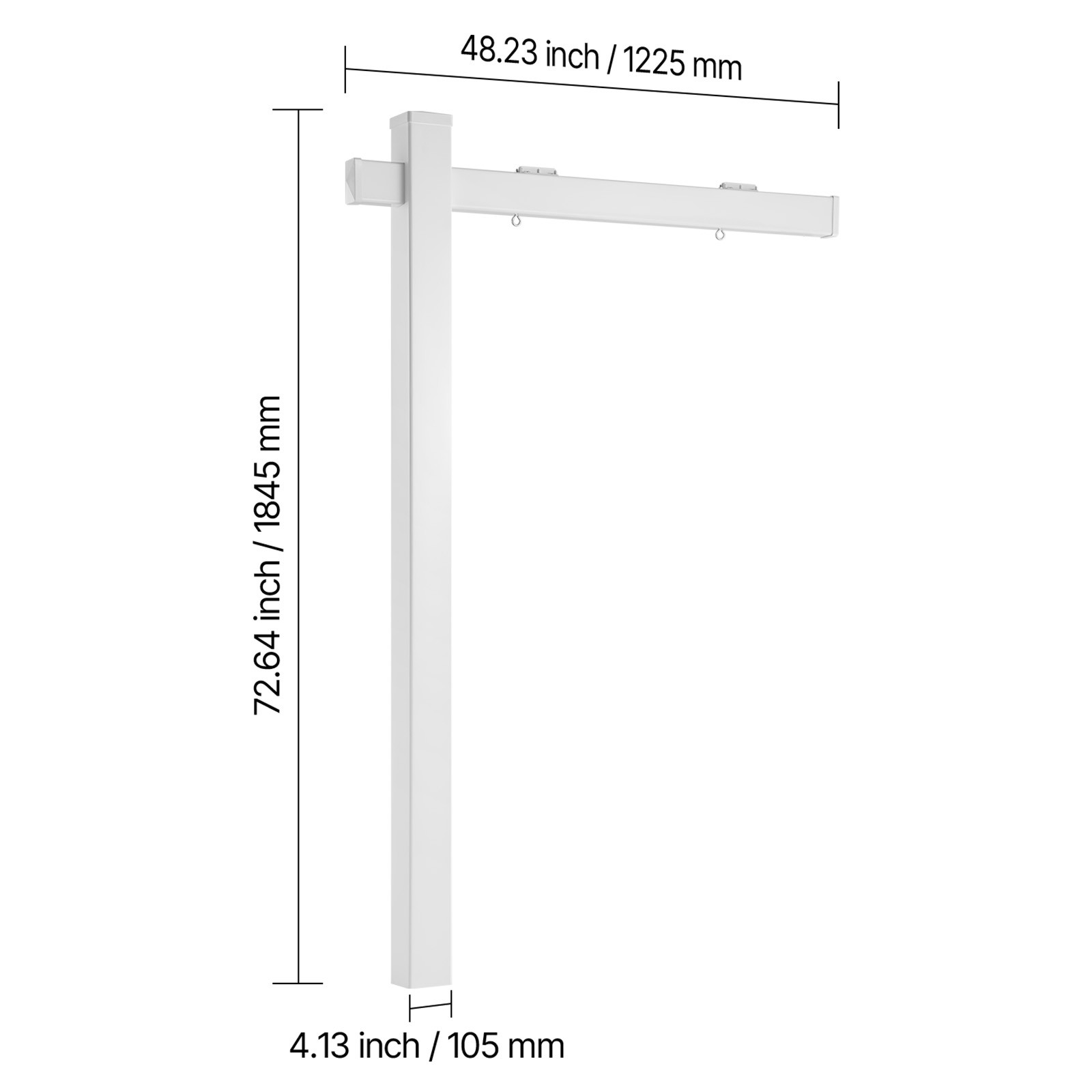 Uimoso Real Estate Sign Post PVC Realtor Yard Sign Holder 6 ft White for Outdoor