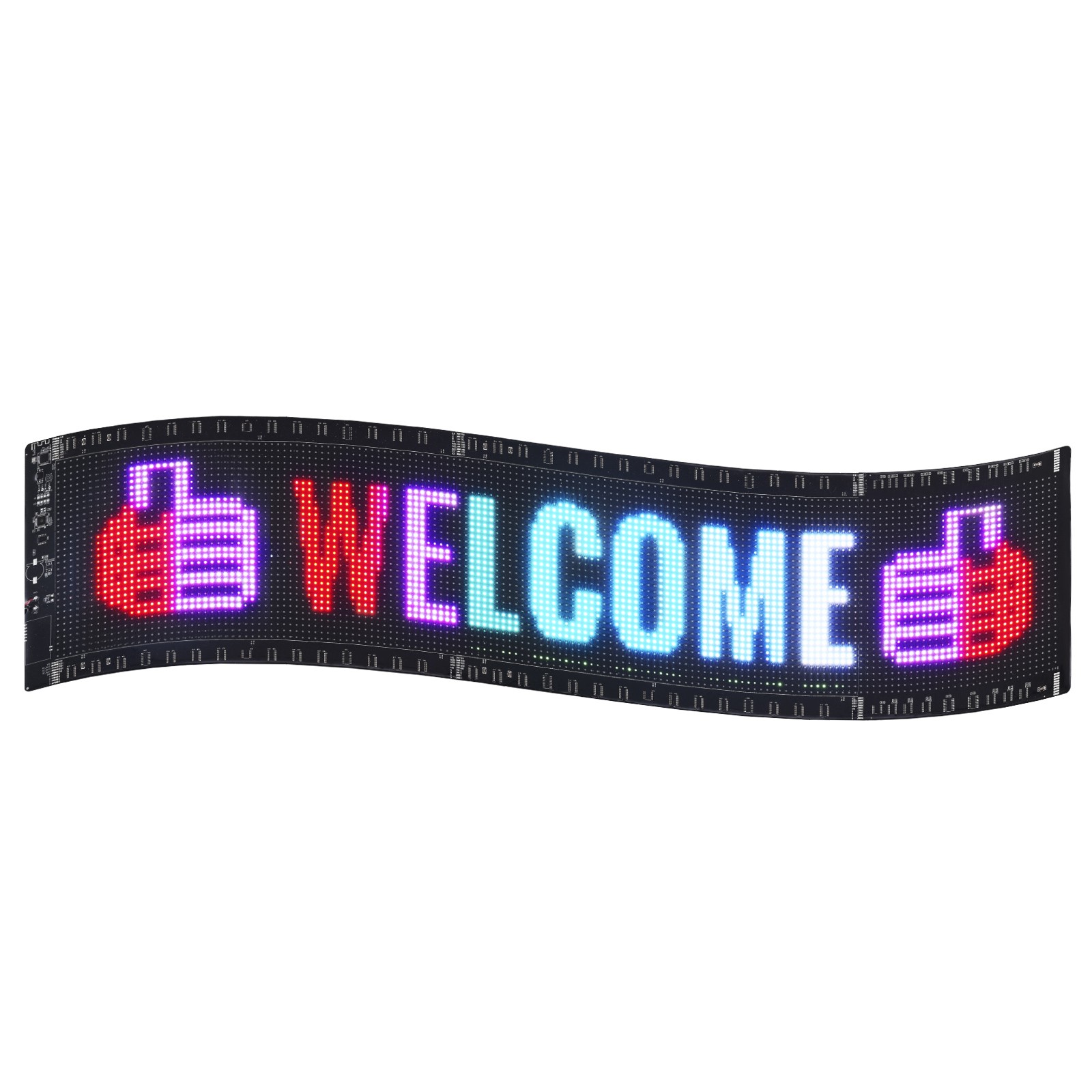 Uimoso 32.9″x8″ Programmable LED Sign Scrolling Display Board P5 Full Color