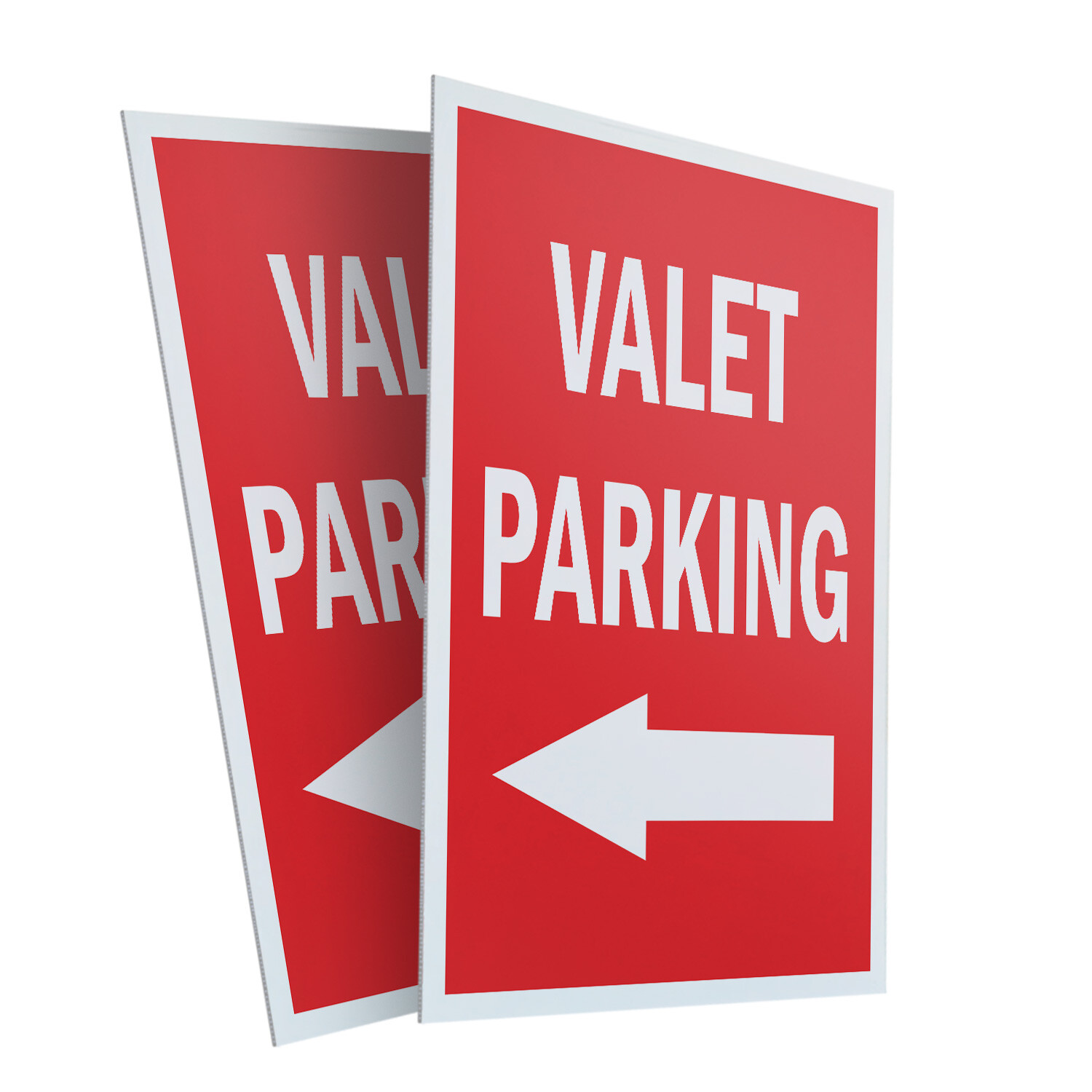 A-frame Sidewalk Valet Parking With Arrow 24″ x 36″ Double Sided A-Frame Sidewal