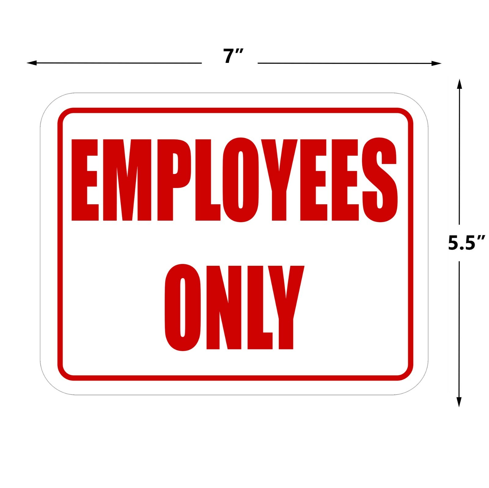 Employees Only Sign Business Store Office Door Wall Self Adhesive Message signs