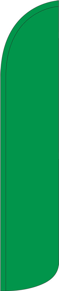 Solid Green 15′ Tall Windless Swooper Feather Banner Flag & Pole Kit
