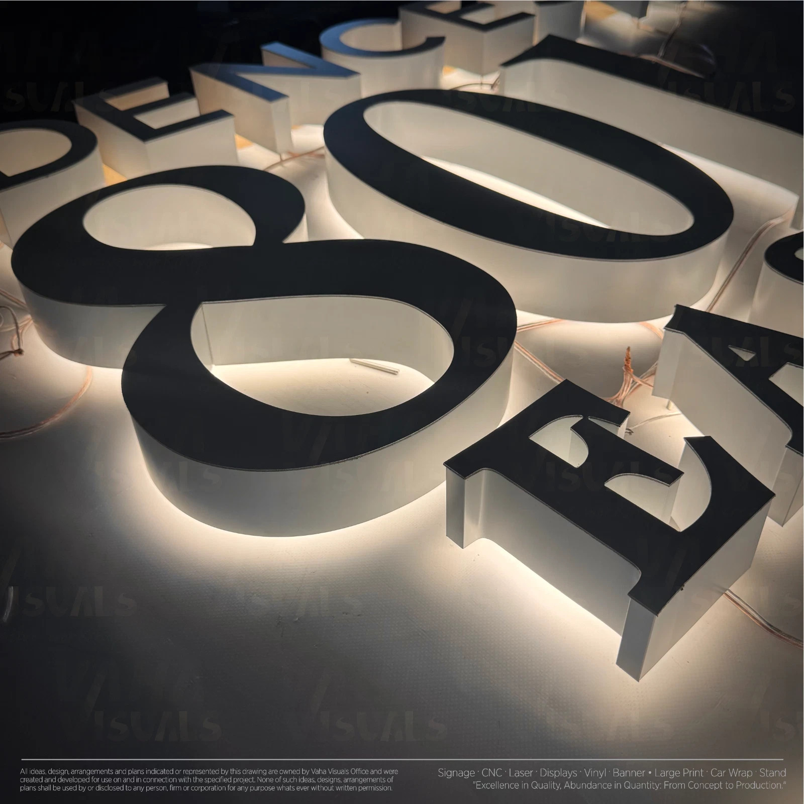 𝑵𝓙̶ Your Brand Custom 3D Channel Letters Illuminated & Non-Illuminated