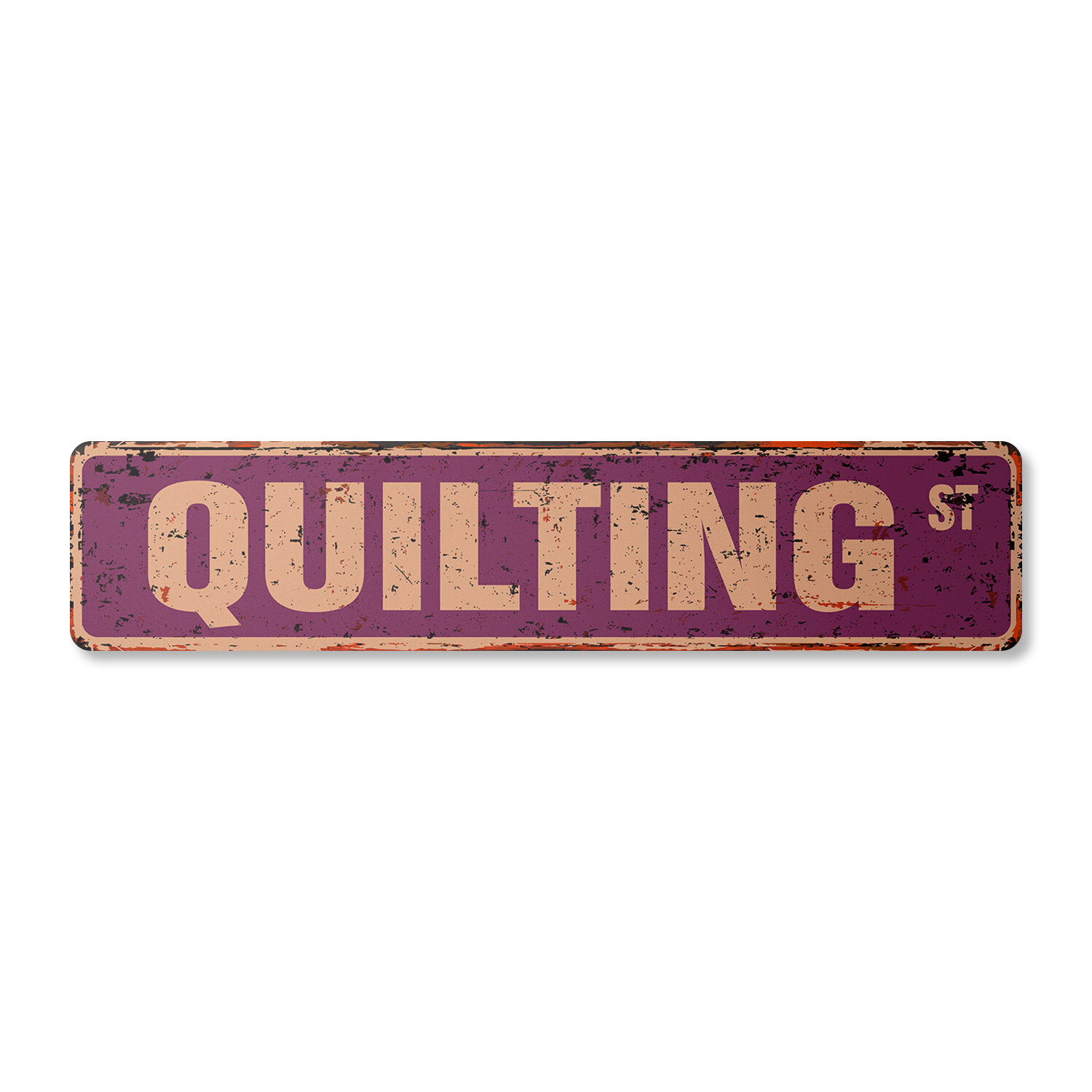 QUILTING Vintage Street Sign Metal Plastic bee quilt hobby sewing quilts