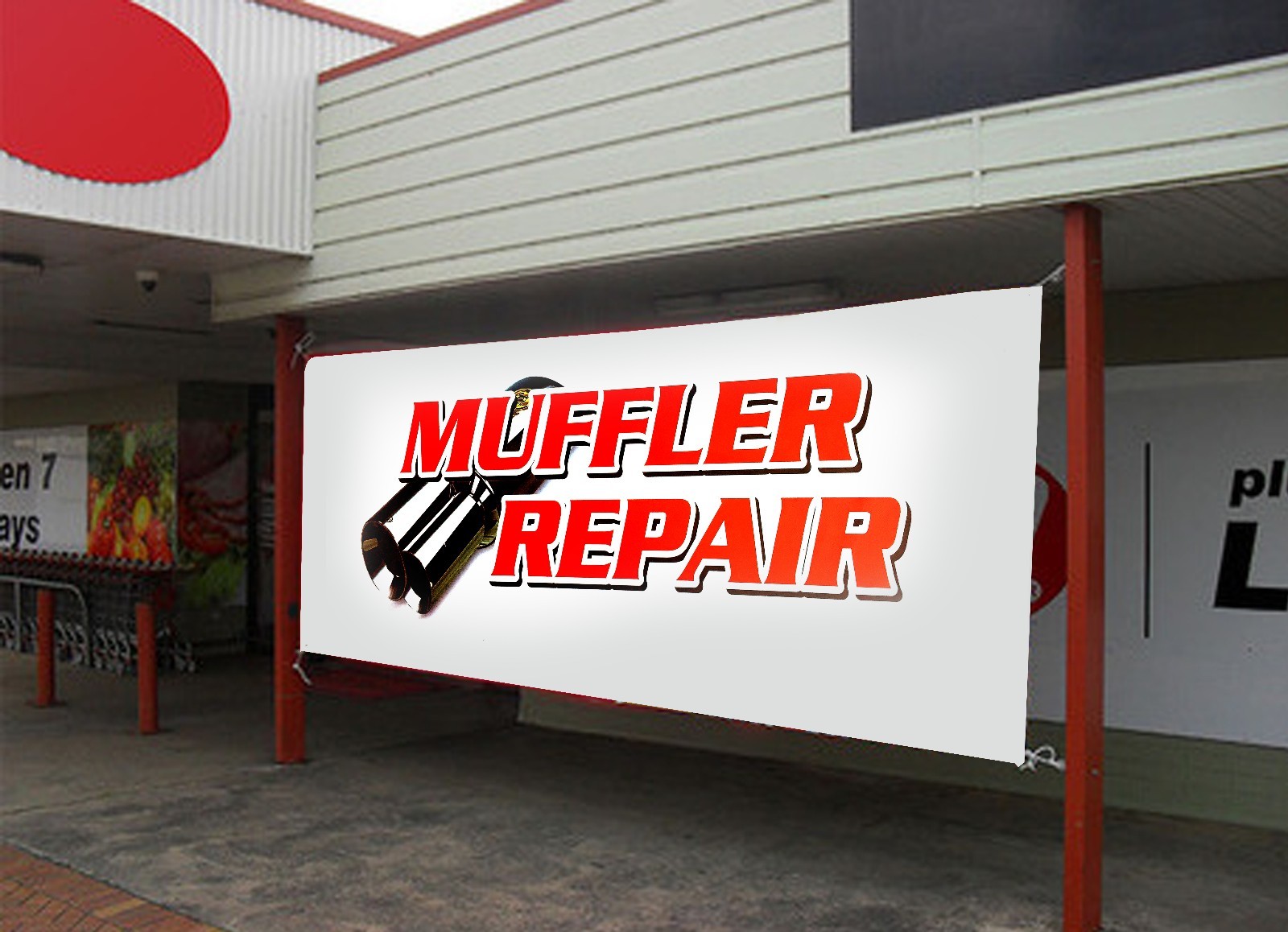 Auto Repair, Brake Service Retail Store Business Advertising Banners Signs Flags
