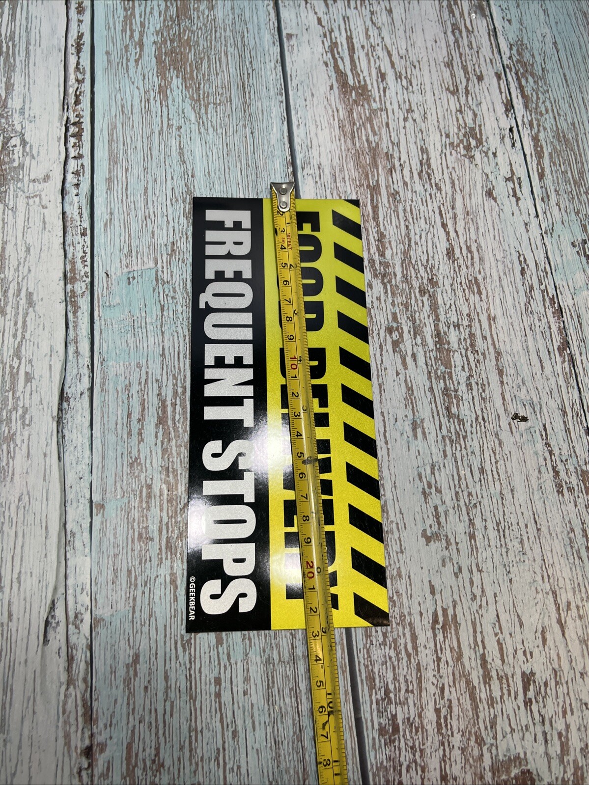 Yellow Food Delivery Driver Car Magnet 12 X 9”Reflective Frequent Stops .3 Pc