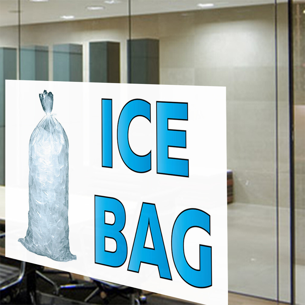 Decal Stickers Ice Bag Outdoor Advertising Printing Vinyl Store Sign Label