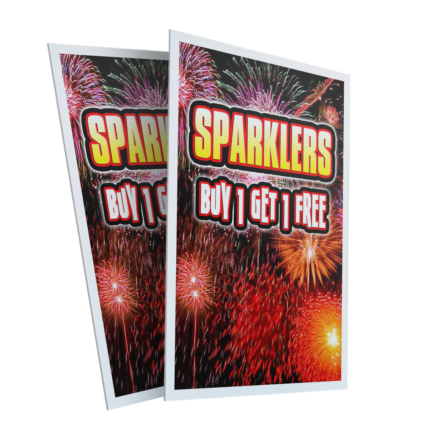A-frame Sidewalk Sparklers Buy 1 Get 1 Free 24″ x 36″ Double Sided A-Frame Sidew