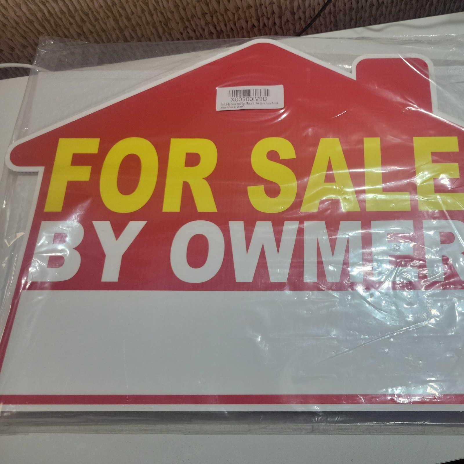 18 In. X 24 In. Plastic for Sale by Owner Sign Free Shipping New