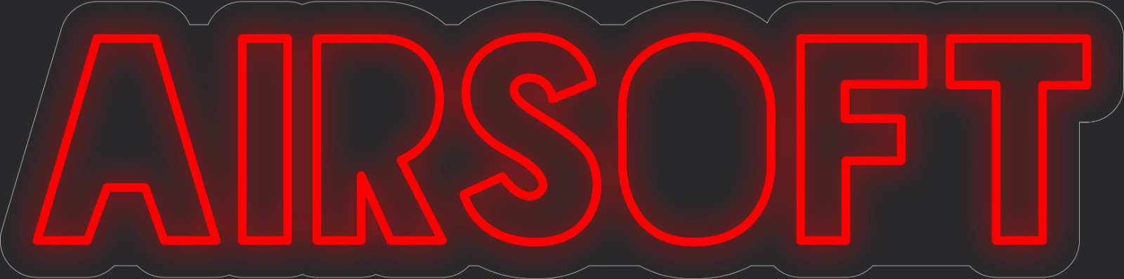 Airsoft Neon LED Sign Business Wall Decor Lighted Store Sign 36 x 9 in.