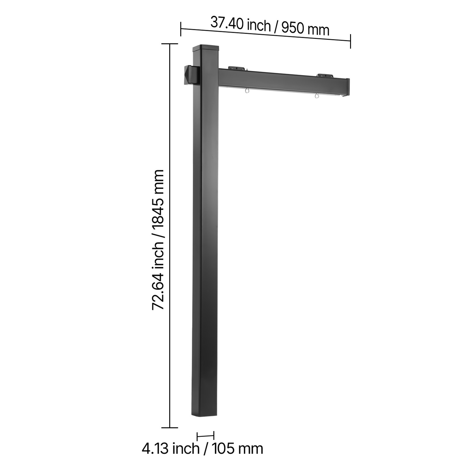 Uimoso Real Estate Sign Post PVC Realtor Yard Sign Holder 6 ft Black for Outdoor