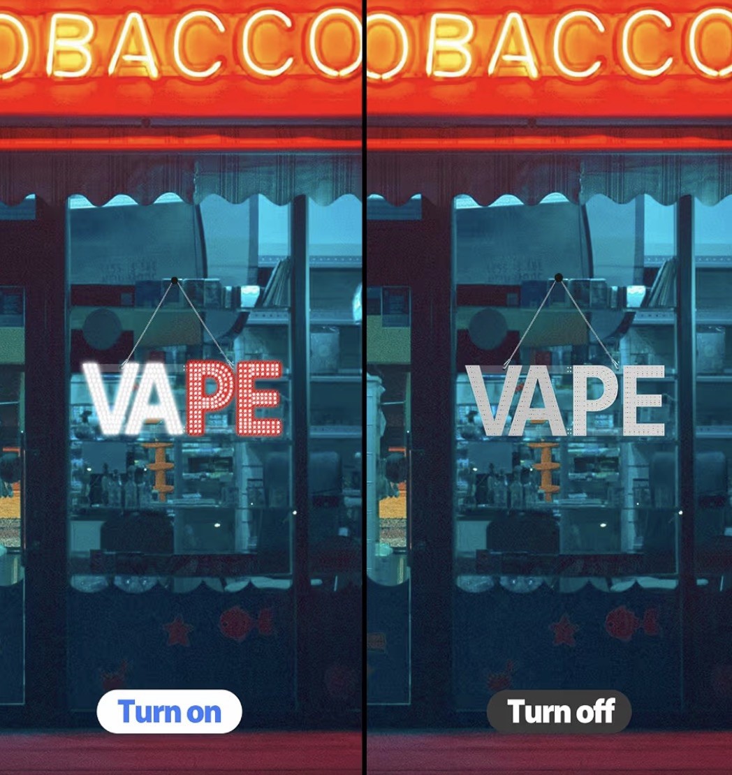 30″x10″ LED VAPE Sign Ultra Bright Dimmable 4 Mode Smoke Shop Store Window