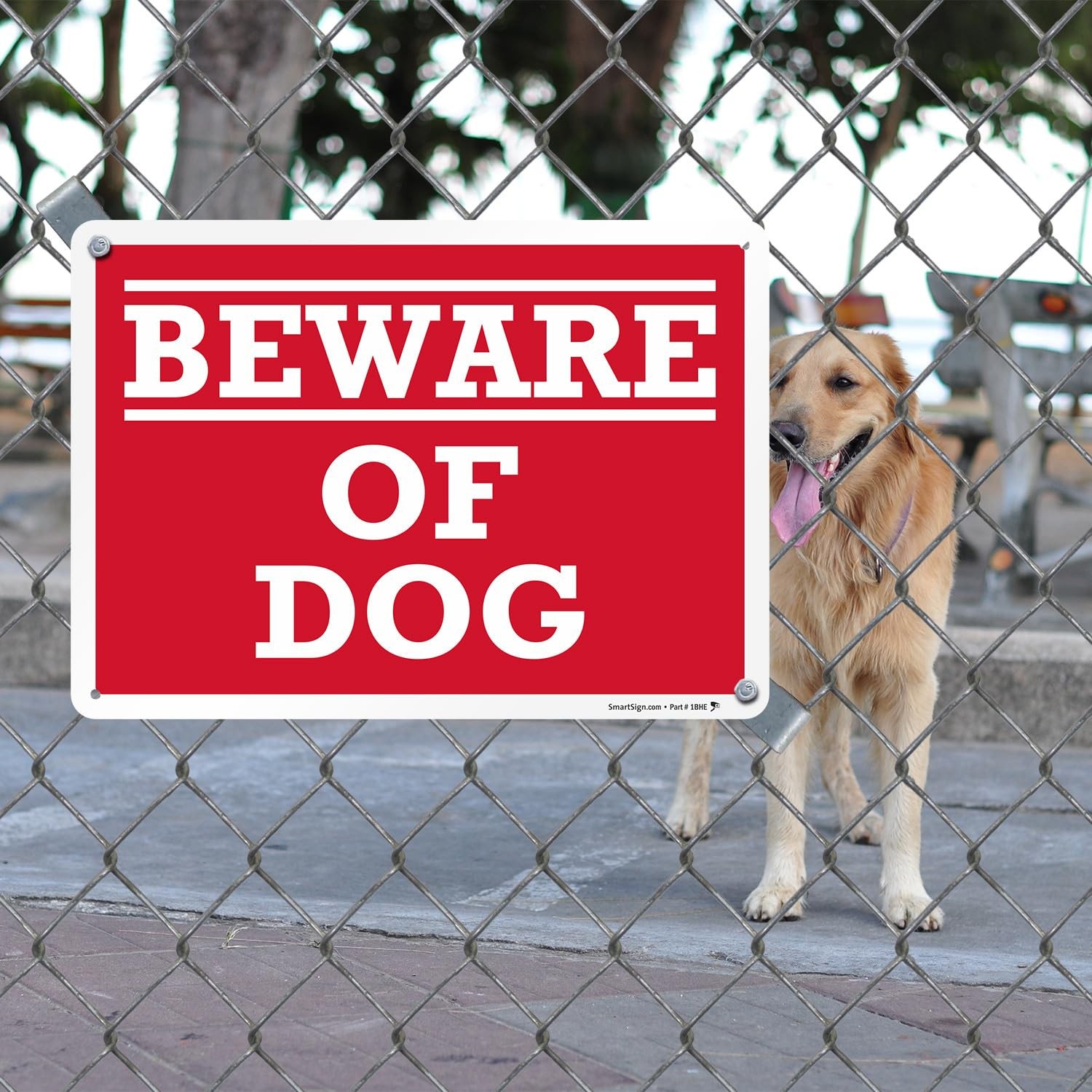 10×14″ Aluminum “Beware of Dog” Sign for Home Security Property Warning