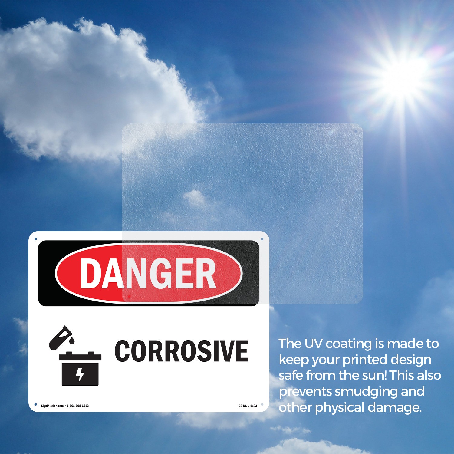Corrosive OSHA Danger Sign Metal, Plastic, Or Decal – 5 or 10 Pack