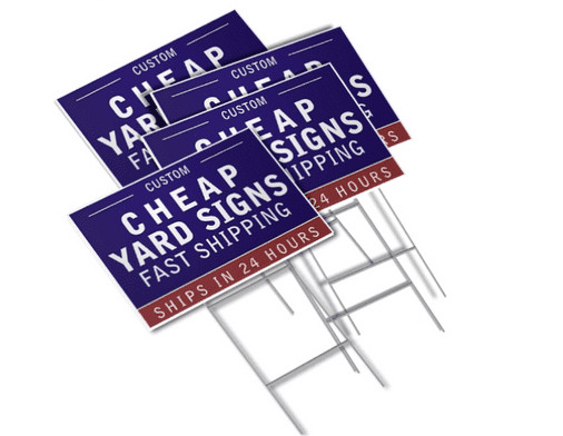 SNDS Custom Yard Signs with Stake – Personalized Blank Corrugated Lawn Sign