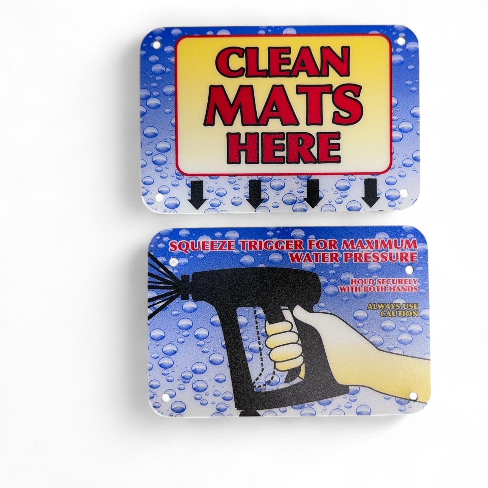 Car Wash Bay Signs Set of 4 Coin Operated Self Service Aluminum USA Made