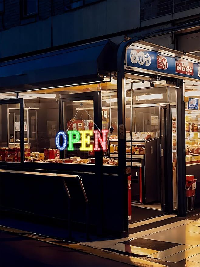 40×14 Extra Large LED Open Sign for Business Bar Retail Shop Light Super Bright