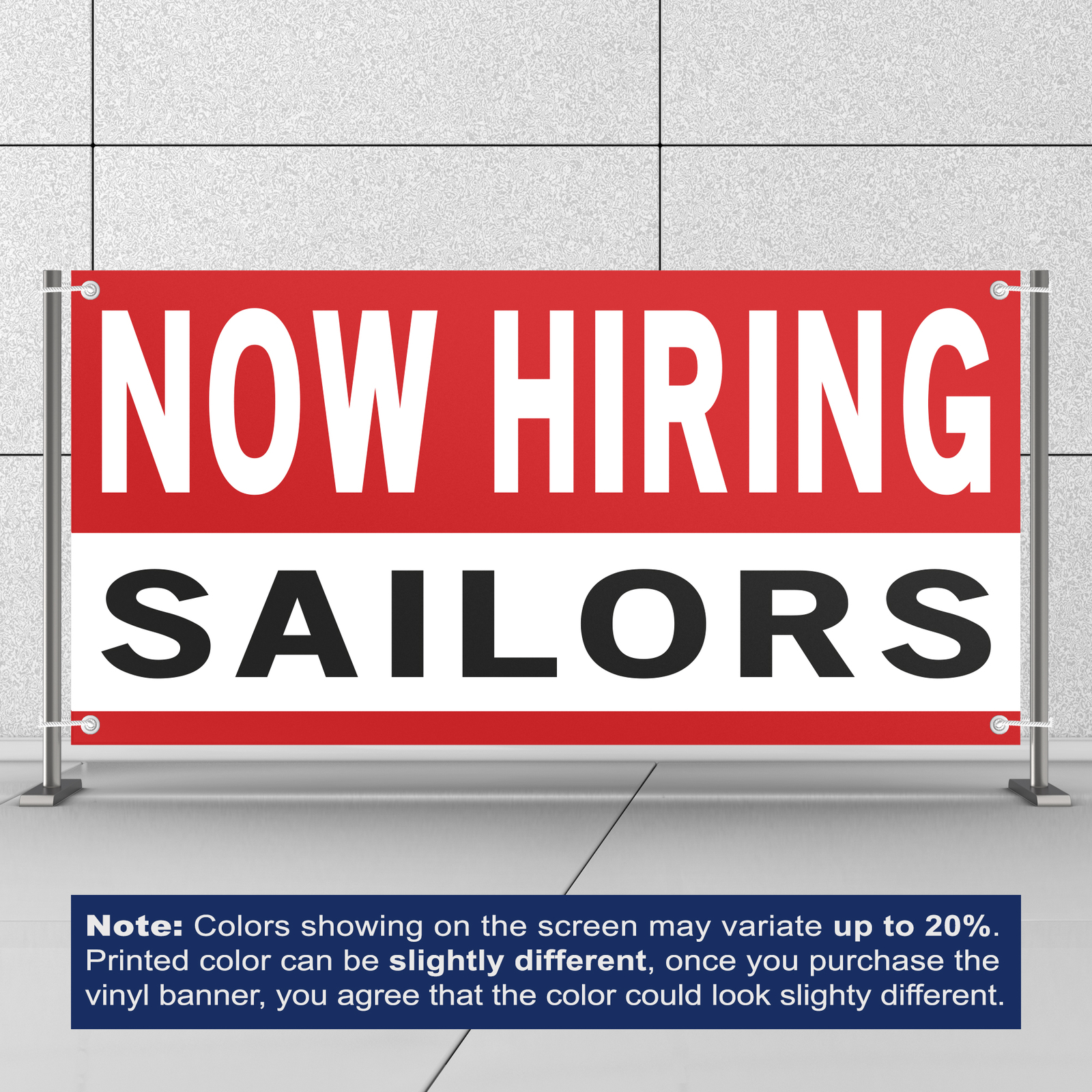 Now Hiring Sailors 13 oz Heavy Duty Vinyl Banner Sailor Jobs Available Deckhand