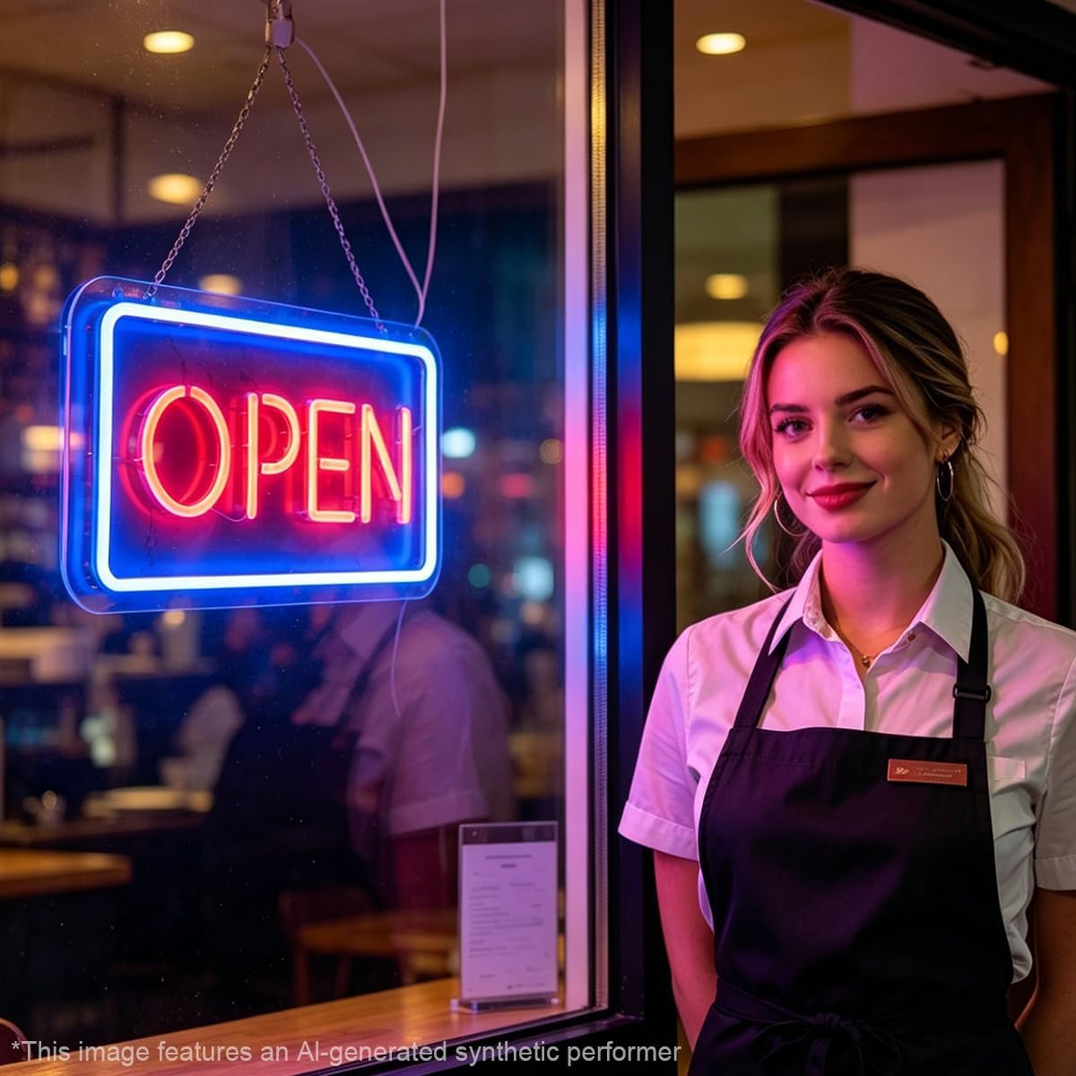 Open Neon Sign 16.5″x7.8″ Dimmable Led Open Sign for Business Restaurant Bar …