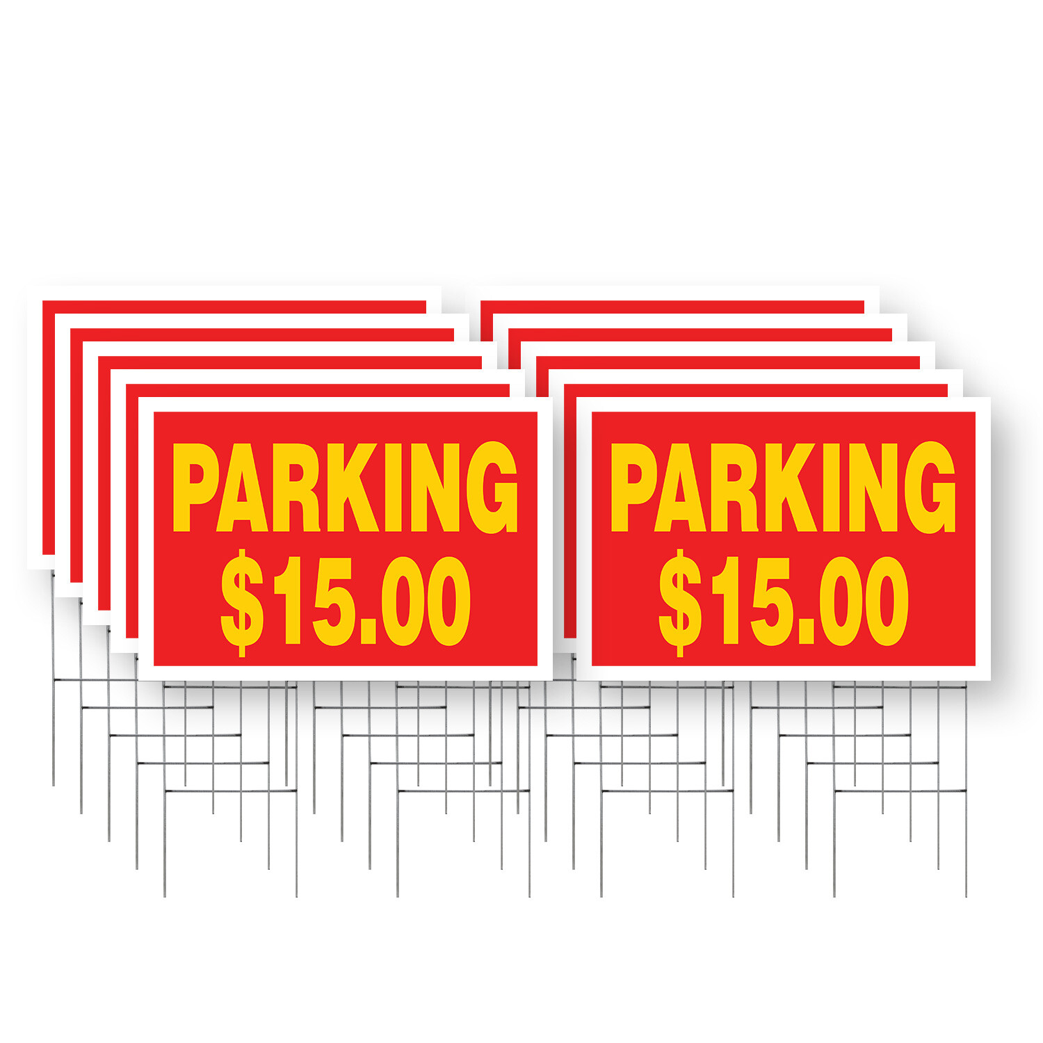 Parking $15 Dollars Yard Sign Clear Directions, Event Parking, Affordable Rates