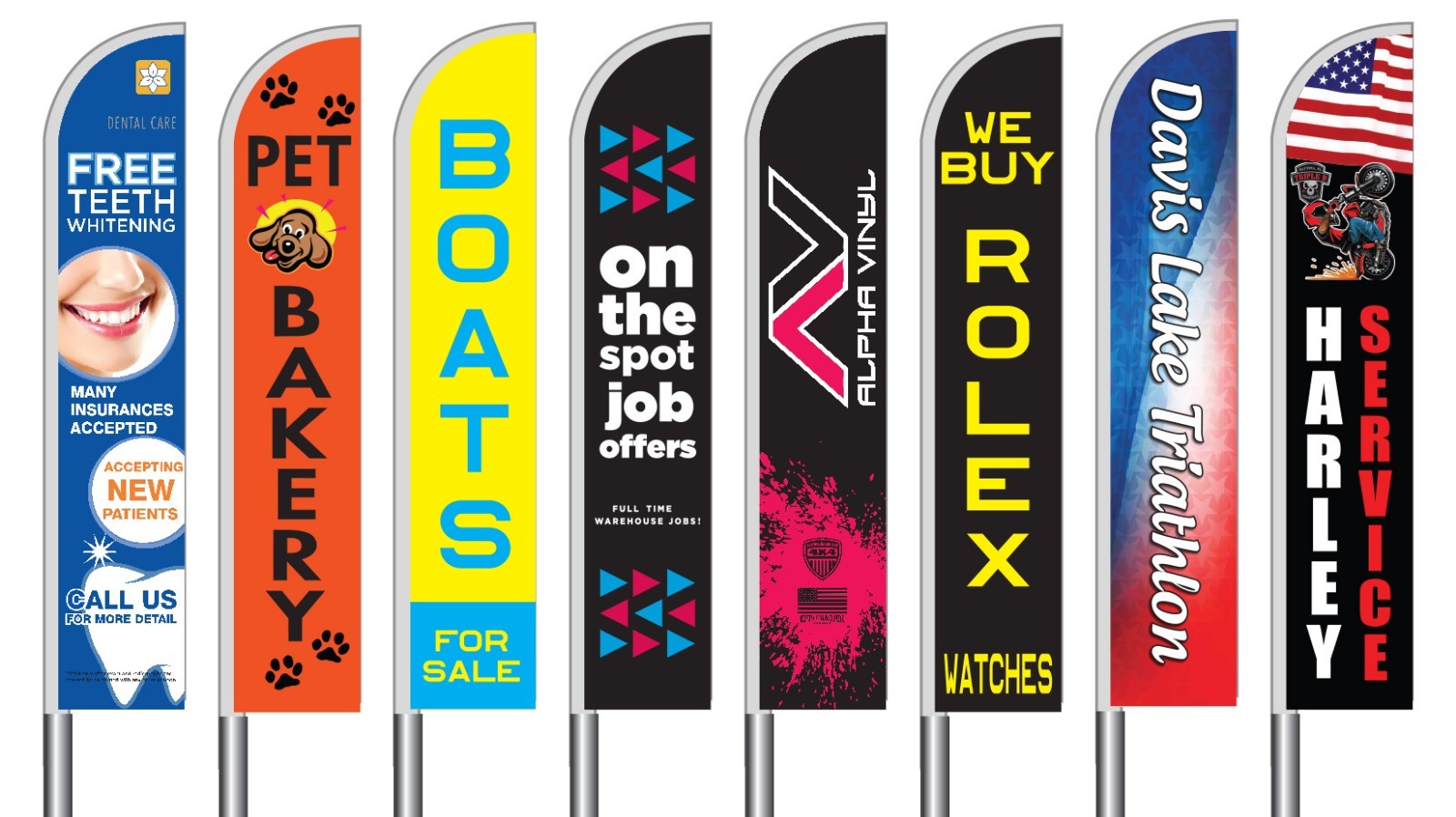 15Ft Full color Custom Swooper Advertising Flag Feather Banner with hardware