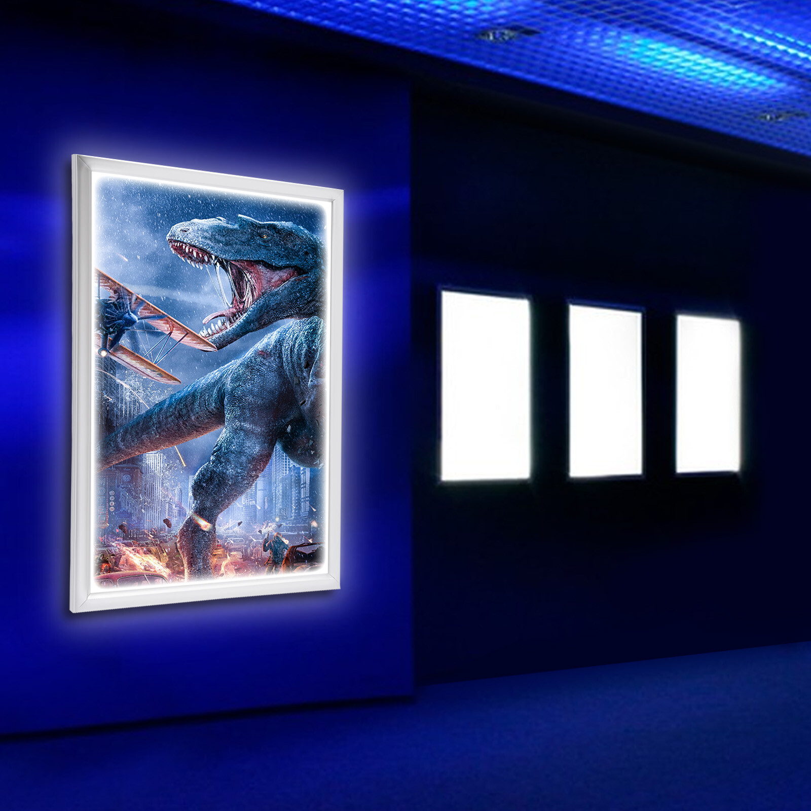 24″x33″/24″X36″, 27″ x 40″ LED Backlit Movie Poster Art Picture Frame Light Box