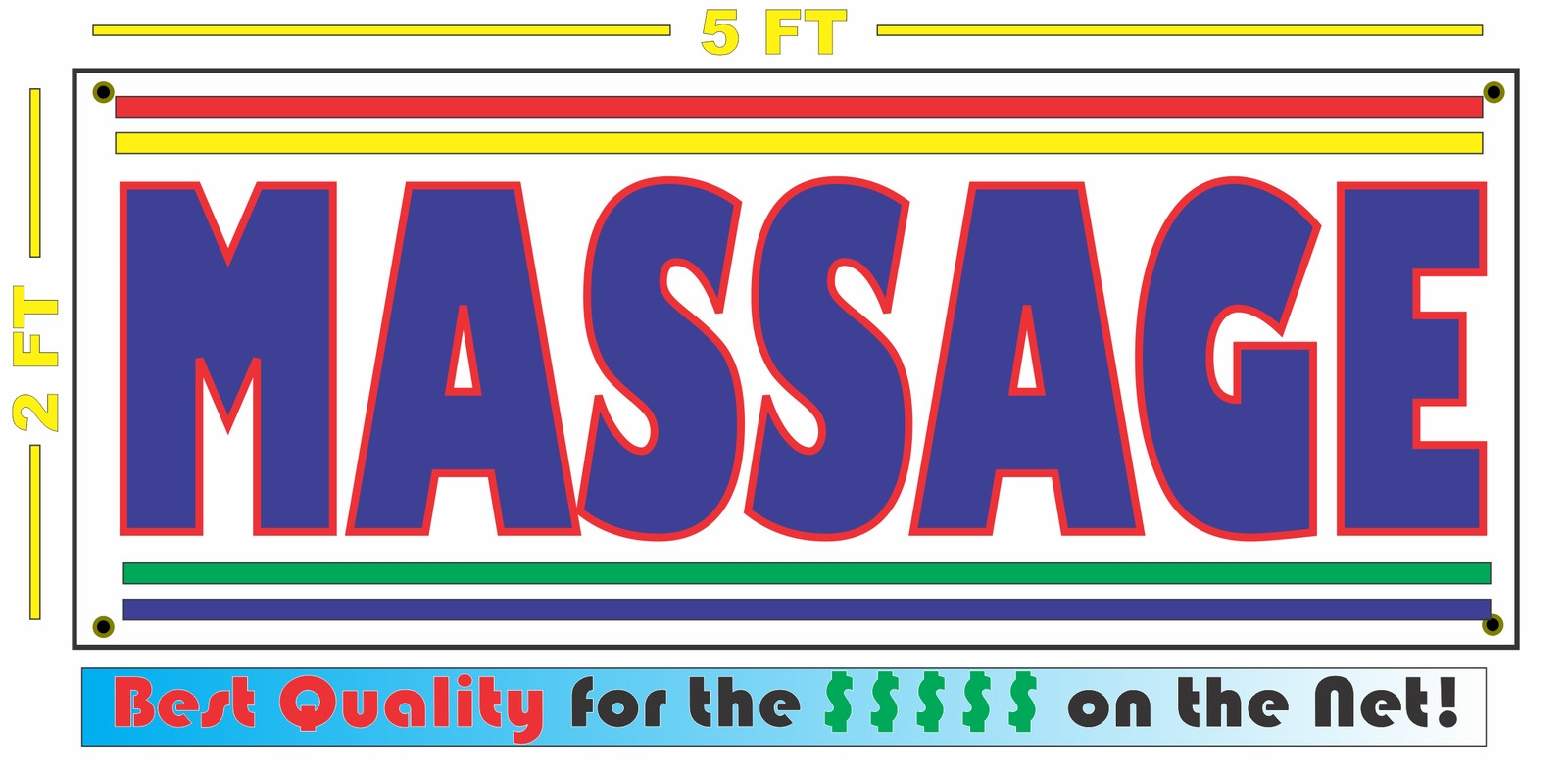 MASSAGE All Weather Banner Sign NEW High Quality! XXL Foot Parlor Spa