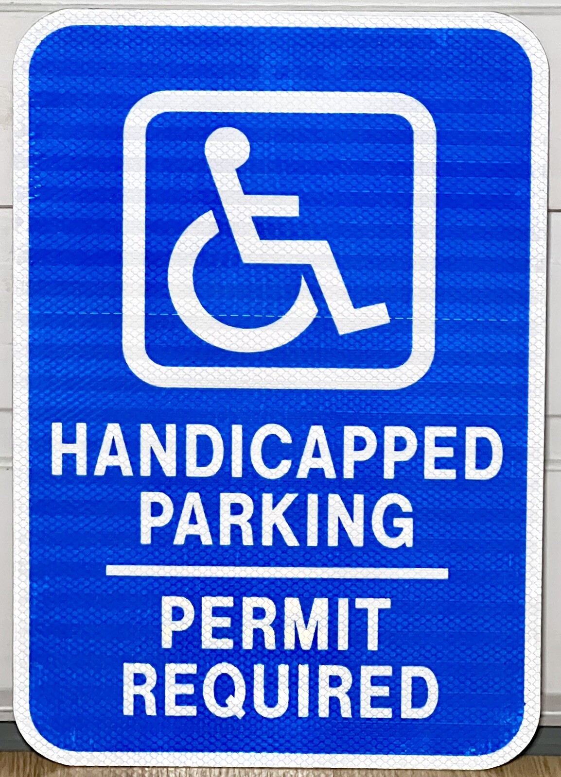 Diamond Grade Reflective Handicapped Parking Signs 12”x18” Heavy Gage Alum.