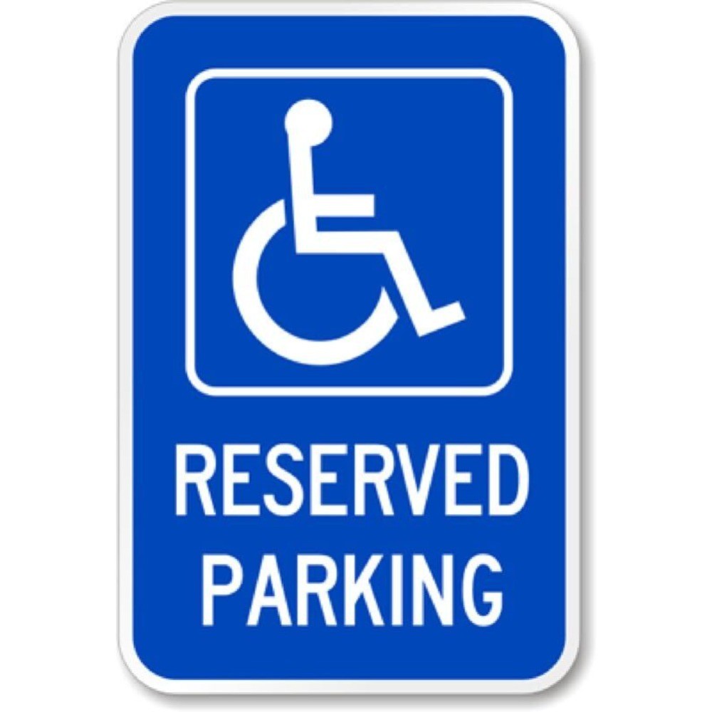 Ada Handicap Reserved Parking Aluminum Weatherproof 8″ x 12″ Sign p00264