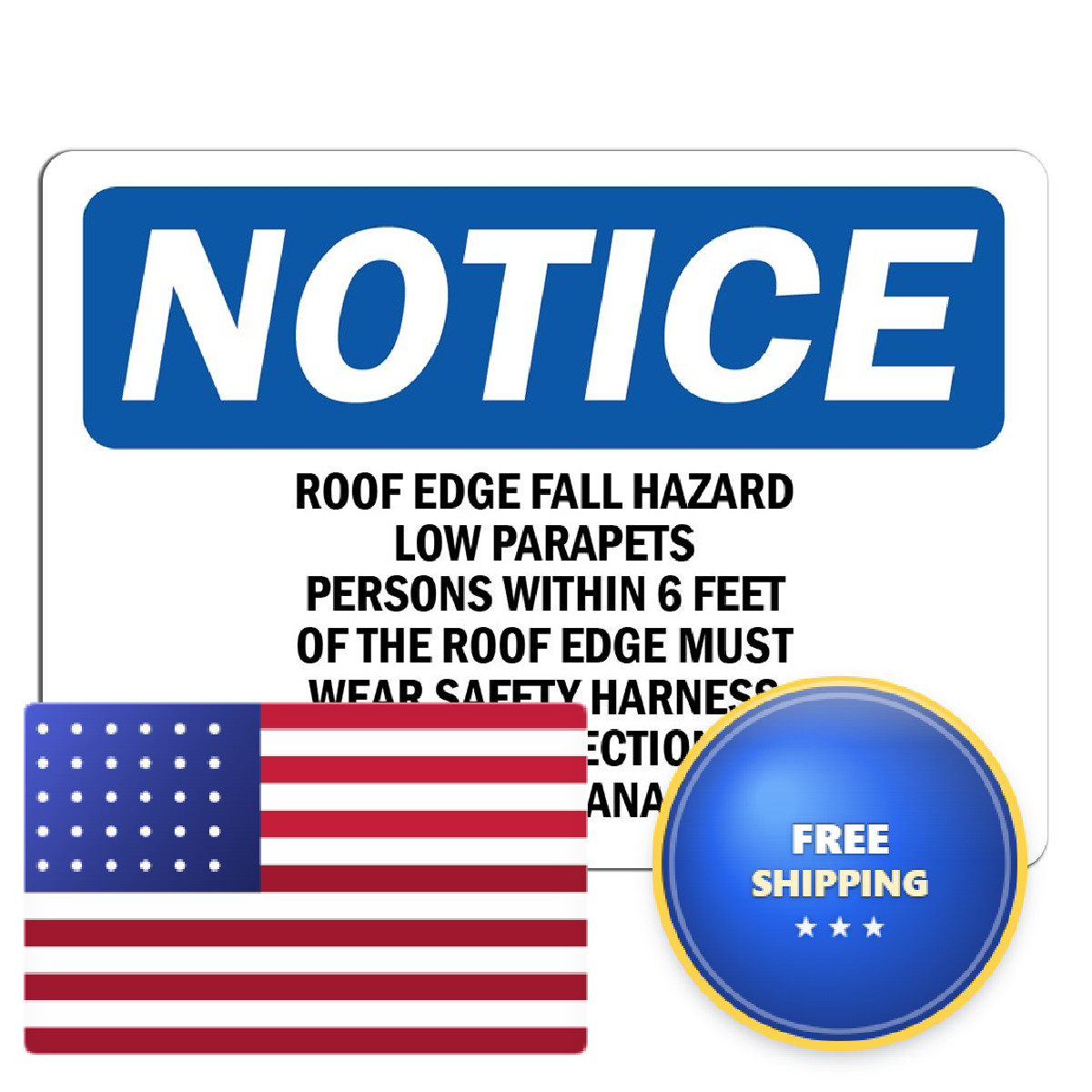 Signmission Osha – Fall Hazard Parapets Your Business Work Site In