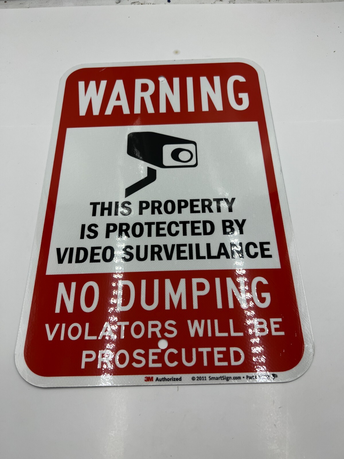 (QTY 11) SmartSign 2CDH Warning Property Protected Video Surveillance 12″ x 18″
