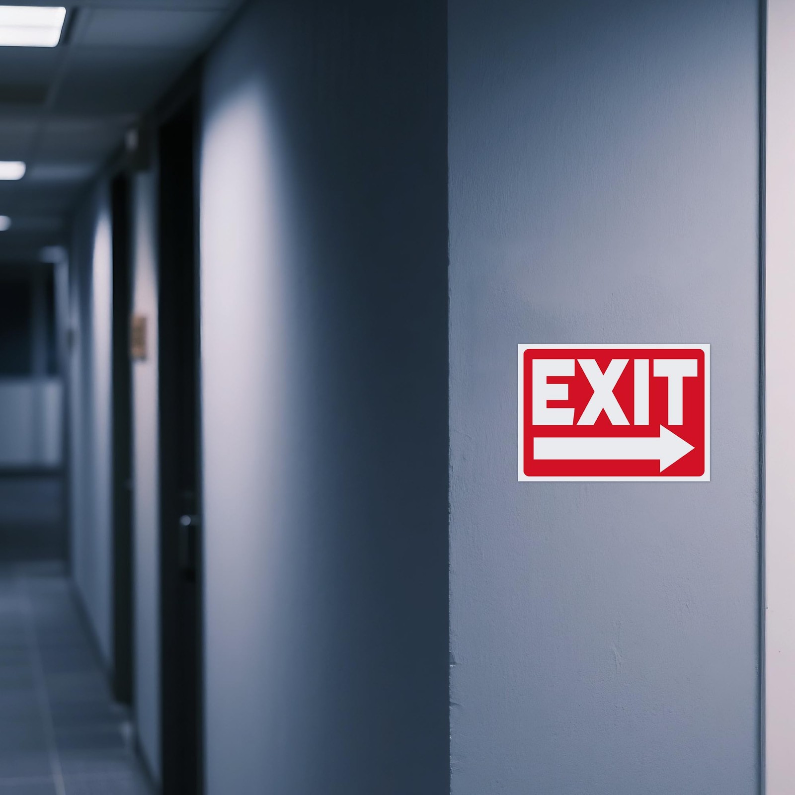 Exit Signs – 2 Pack 10×7 Inch Directional Right Arrow Signs Polystyrene Plast…