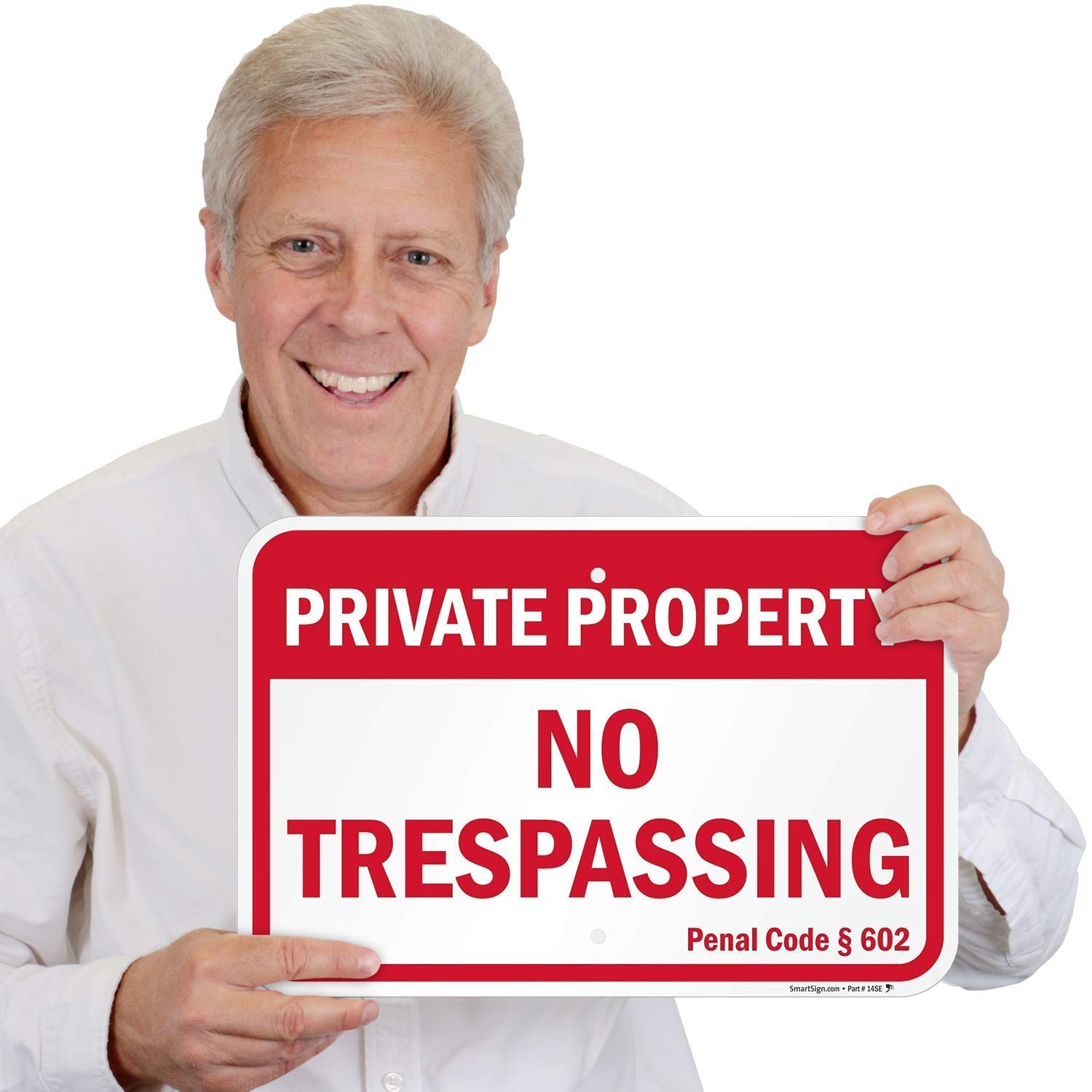 SmartSign 12 x 18 Inch Private Property – No Trespassing Official California