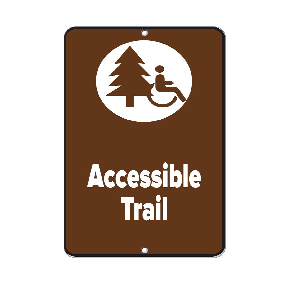 Vertical Metal Sign Multiple Sizes Accessible Trail D Activity Campground