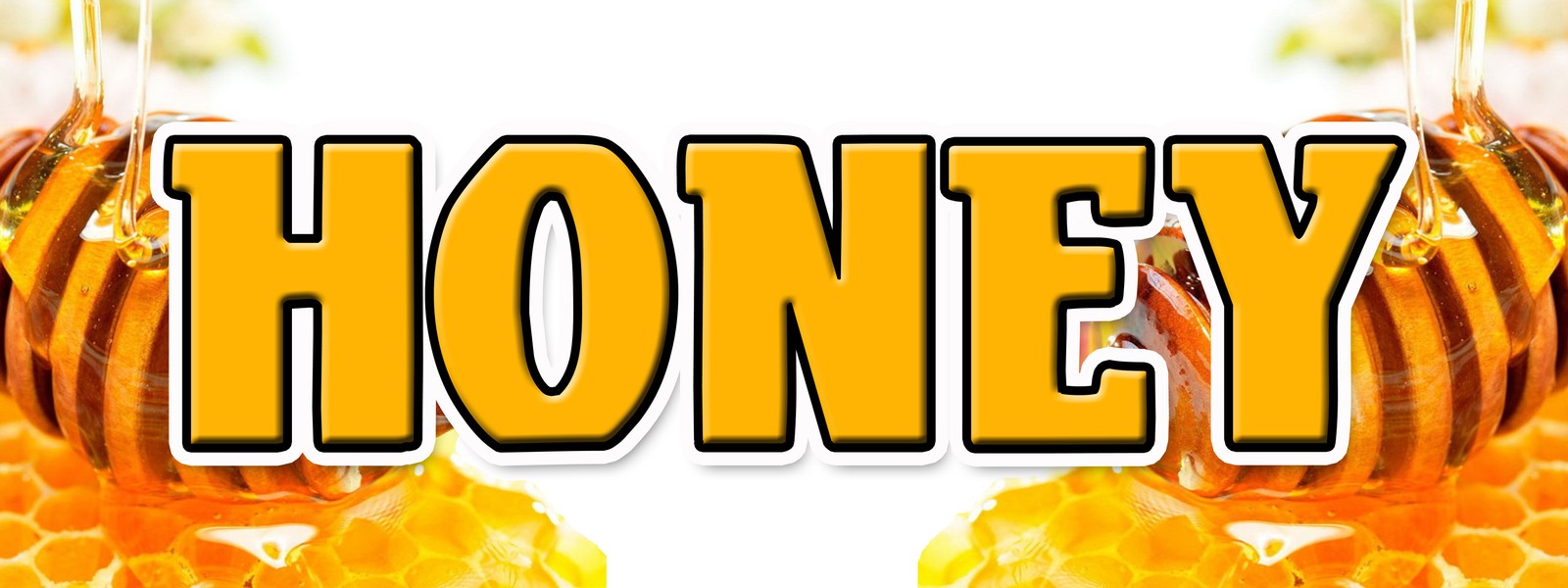 HONEY DECAL sticker fresh bee hive clover honeycomb blossom wildflower