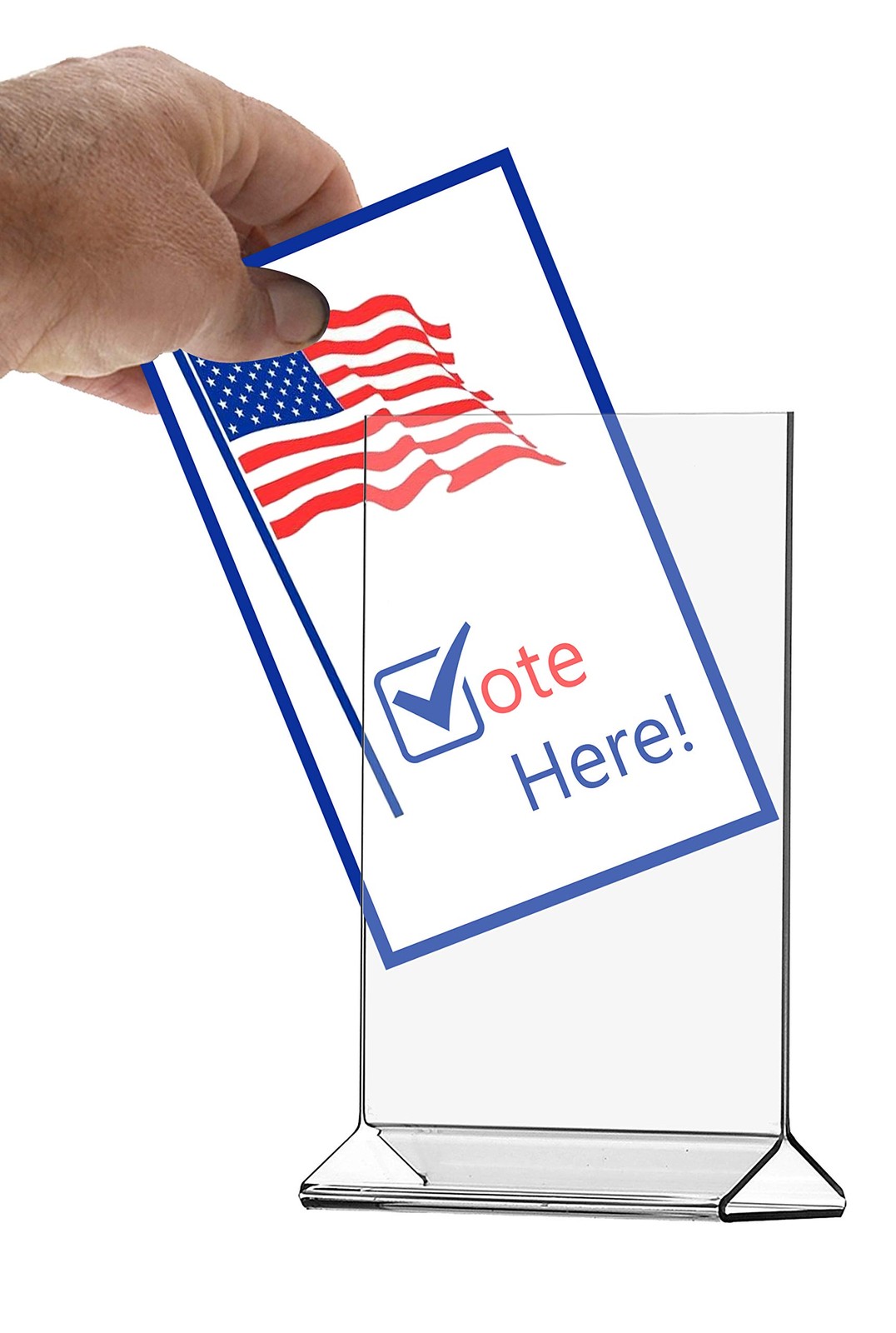 Marketing Holders 2 Pack Half Sheet Advertisement Holder 5.5″w x 8.5″h, Clear