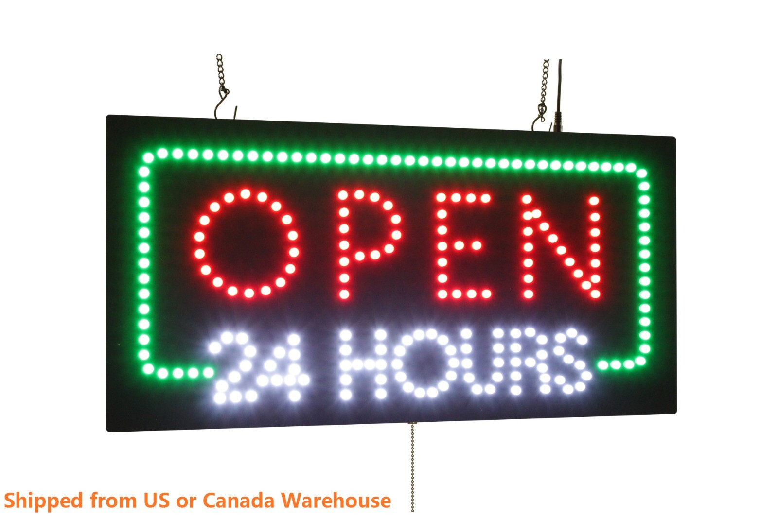 Open 24 Hours Sign Neon Sign LED Open Sign Store Sign Business Sign Window Sign