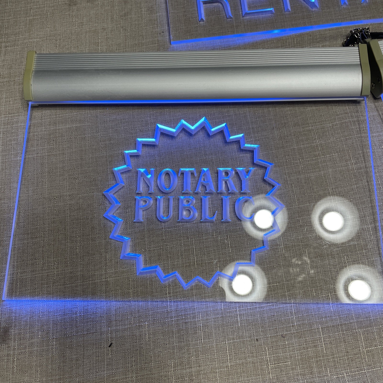 Lot Of 3 acrylic Lighted wall signs..Not Neon, see Description.