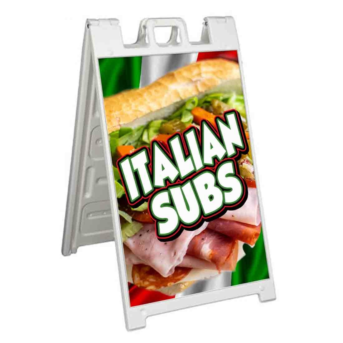 ITALIAN SUBS Signicade 24×36 Aframe Sidewalk Sign Banner Decal SANDWHICHES