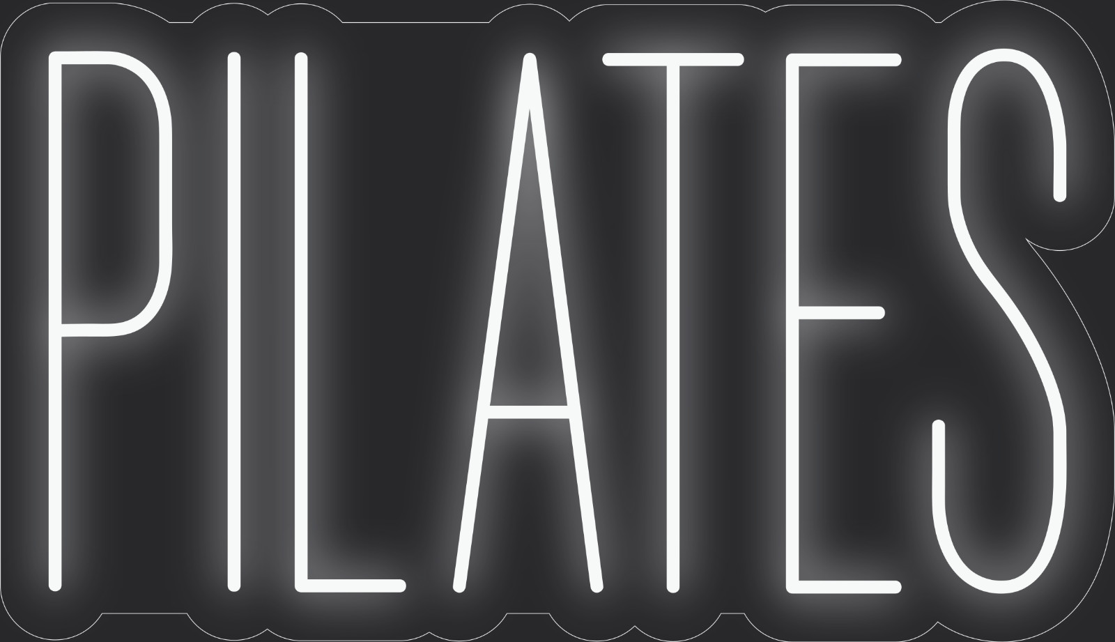 Pilates Neon LED Sign Business Wall Decor Lighted Store Sign 24 x 14 in.