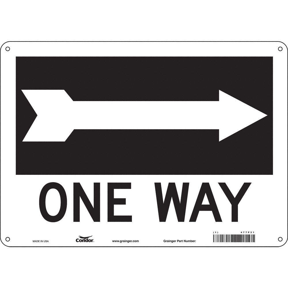CONDOR 477P21 Safety Sign,10 in x 14 in,Aluminum 477P21