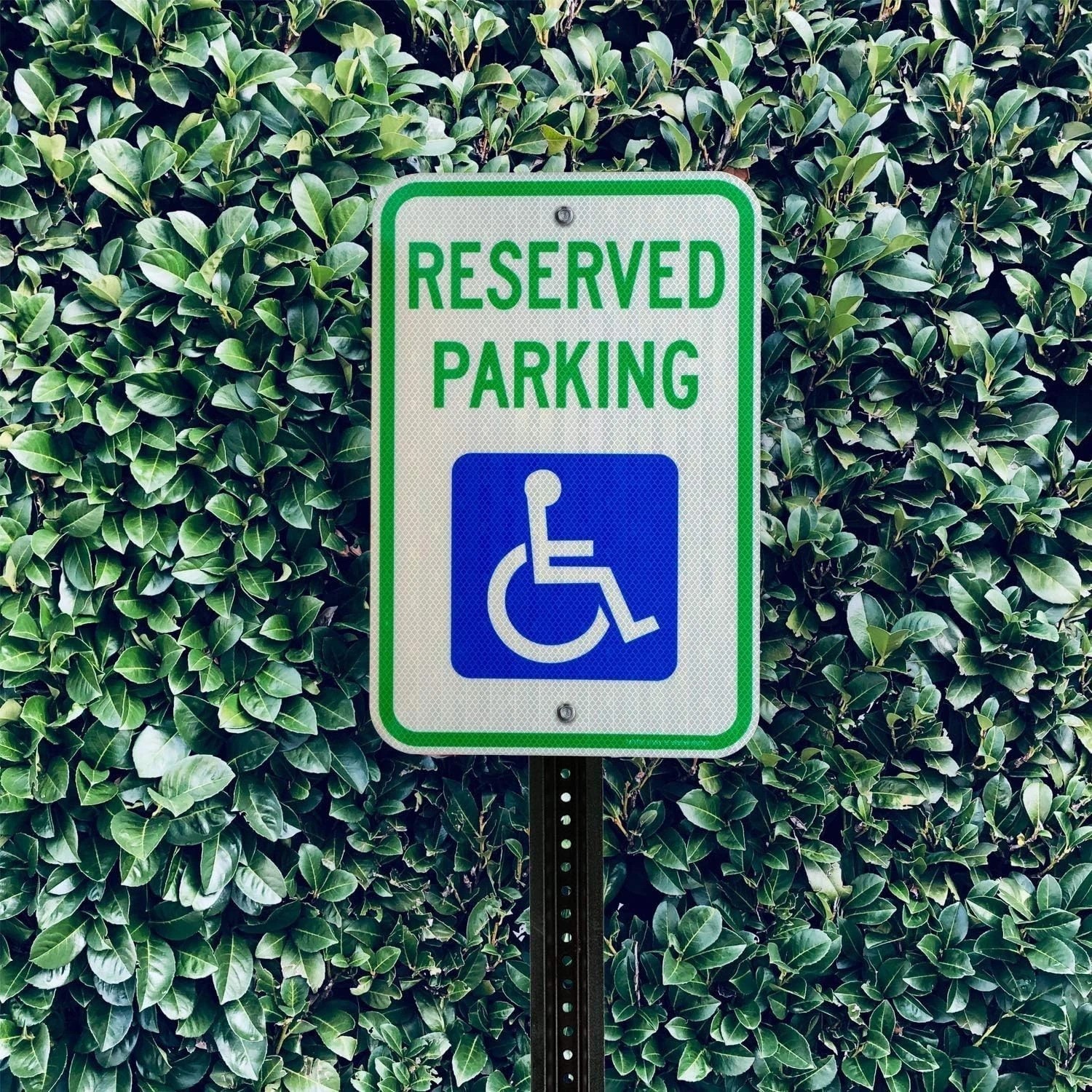 High Visibility 2 Pack Reserved Handicap Parking Signs – 18×12 for Easy Mounting