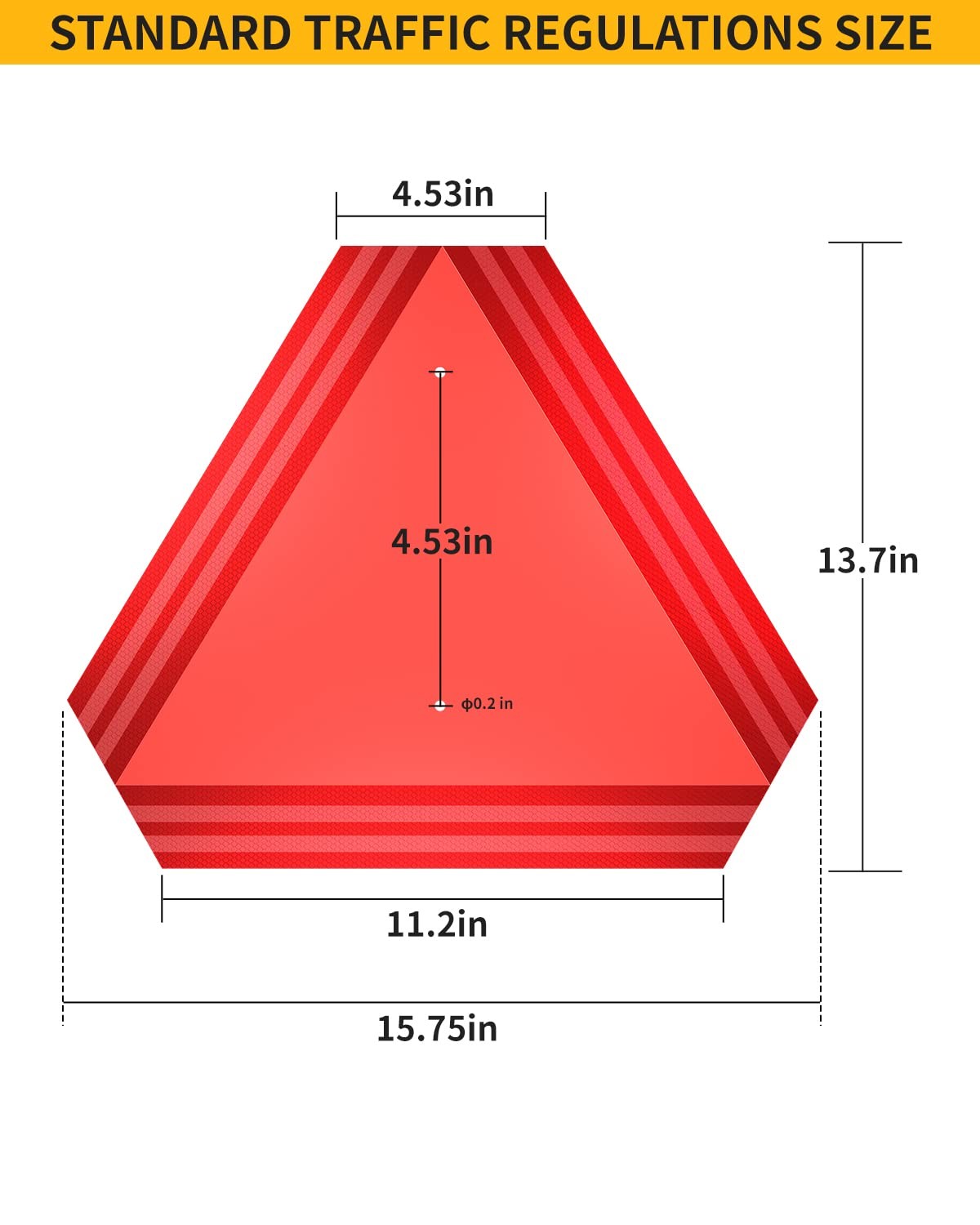 Slow Moving Vehicle Triangle Sign – SMV for 2 PACK,