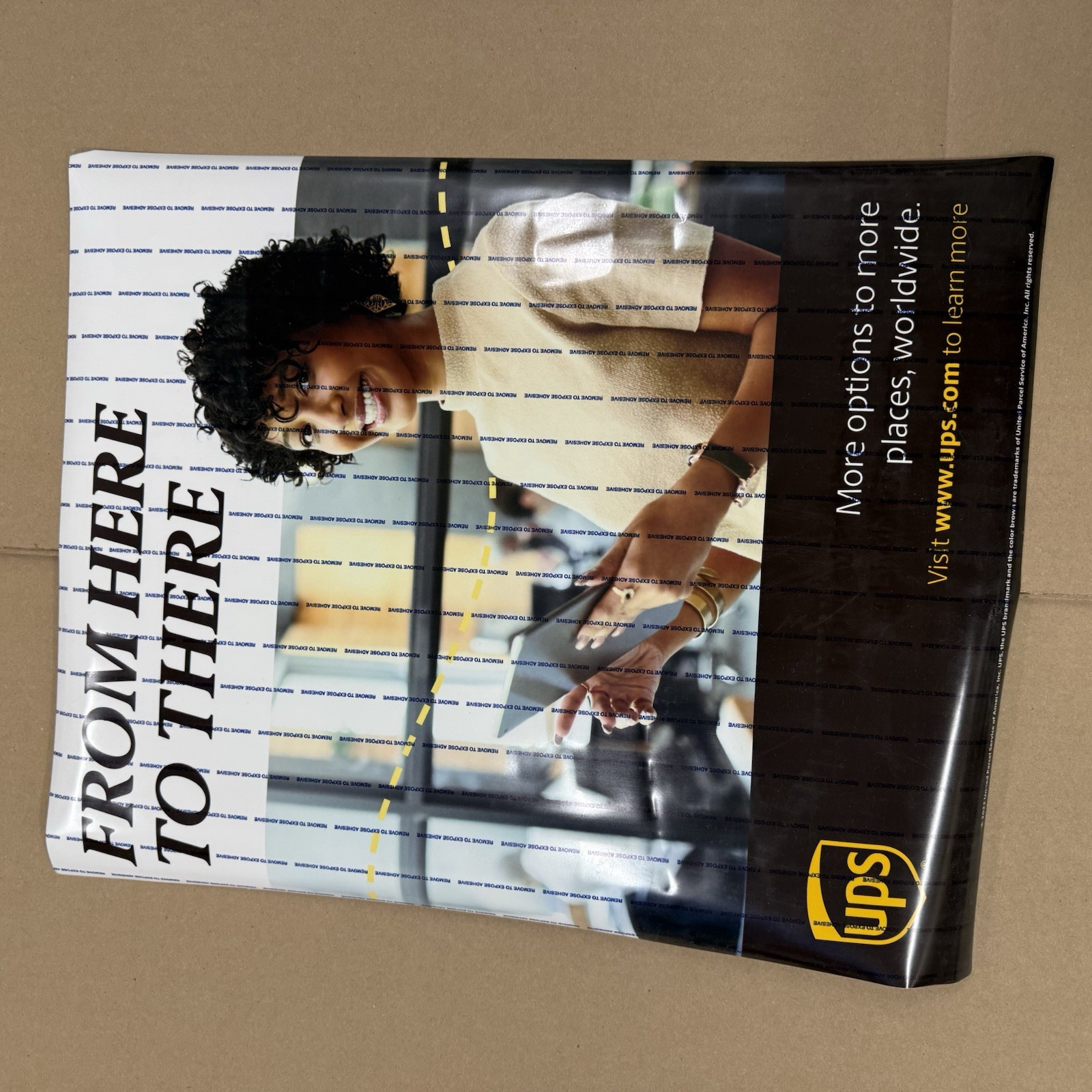 UPS Adhesive Retail Window Advertisement 20×16 in UPS Shipping Storefront Sign